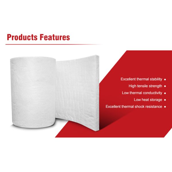 High Temperature Ceramic Fiber Blanket Thickness 25mm 50mm Kiln Insulating Blanket