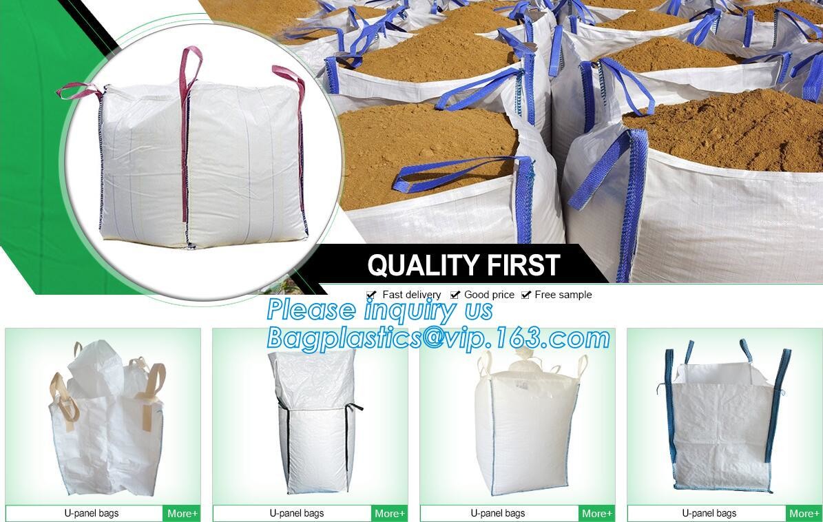 customizable PP u-panel baffle big bag /coated white woven PP jumbo bag/ventilated 4 panel baffle bag/all colors availab