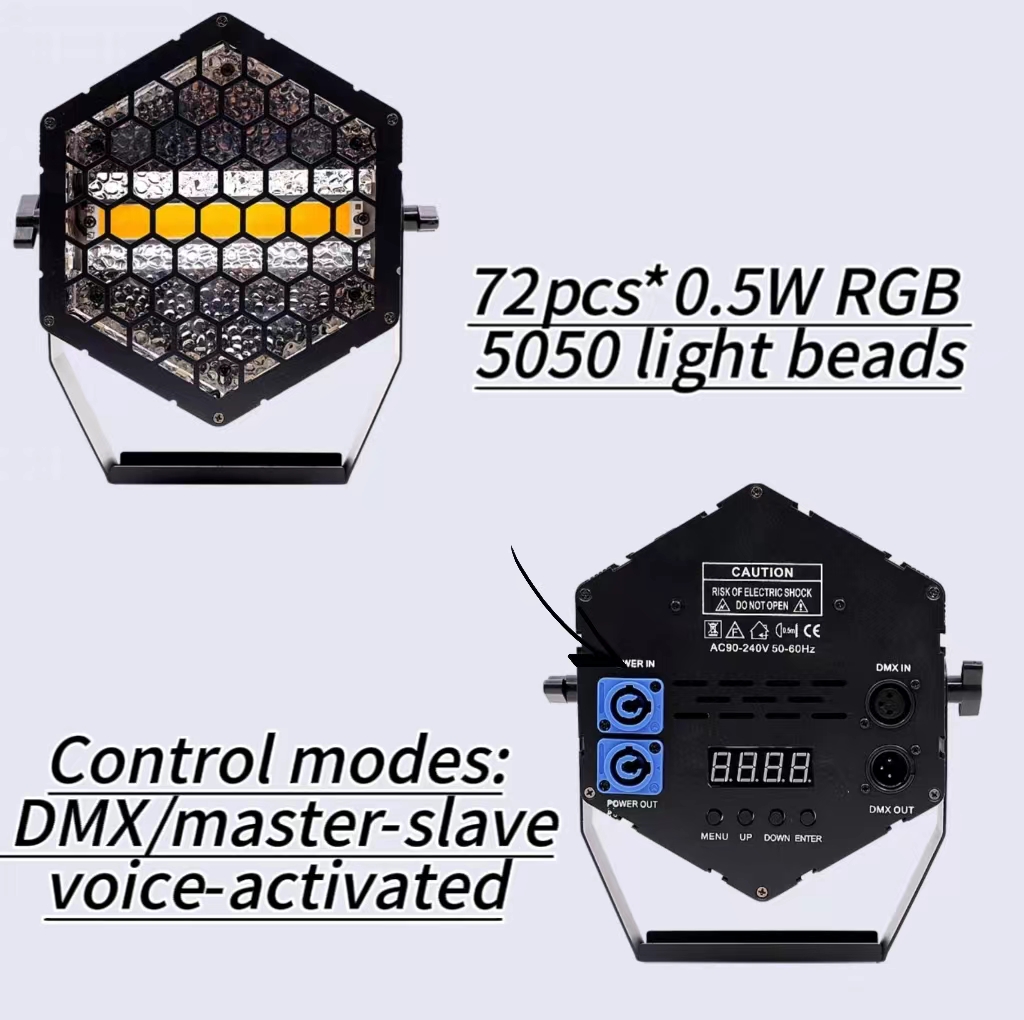 90 Ra Color Rendering Index RGB Triangle Retro Strobe Light for Hotels
