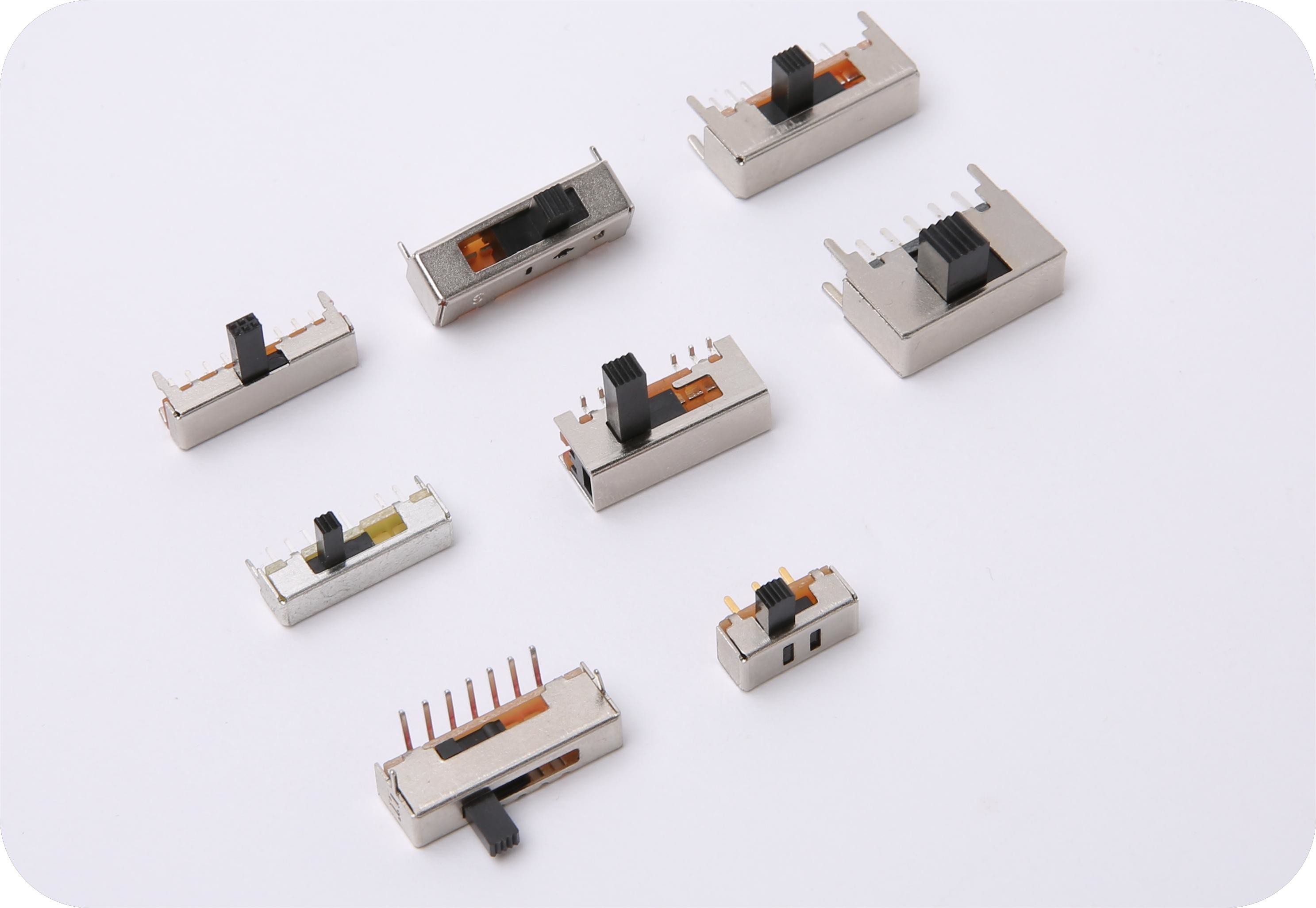 Smooth Miniature Slide Switch SPDT 1 Pole 5 Position SS15E11
