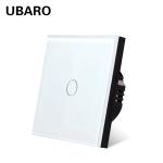 EU/UK Standard Grey Tempered Glass Panel Touch Switch Wall Sensor Power Button
