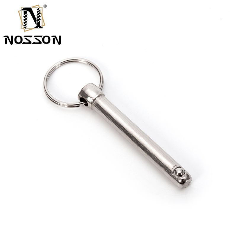 General Industry Silver Quick Reseal Plunger Pin Fastener Safety Stop Stainless Steel Ball Pin for Air Shipping Needs