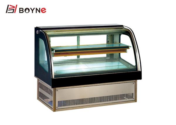 Quality 2 ~ 8 °C Mini Countertop Cake Display Case Refrigerator Tempered Glass for sale