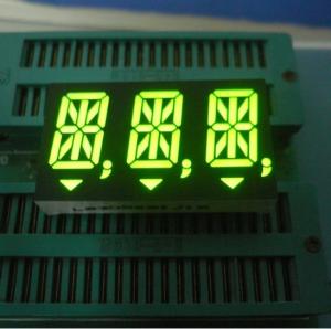China Green Alphanumeric Triple-Digit 14 Segment LED Display For Instrument Panel 14.2mm wholesale