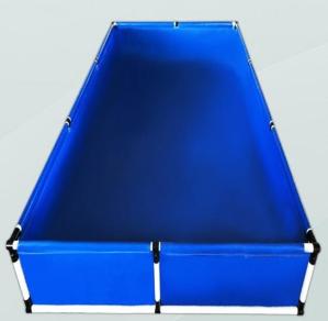 Above Ground Small Plastic Fish Pond , Water Storage Tanks Laminated Tarpaulin Fish Tank