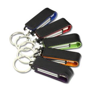 China USB Flash Memory Stick Customized Logo Leather USB Drive for free logo print on sale