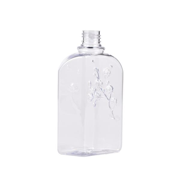 Tassel Unique Design 250ml Flower plastic shampoo bottles With Bell Shape Flip Top Cap