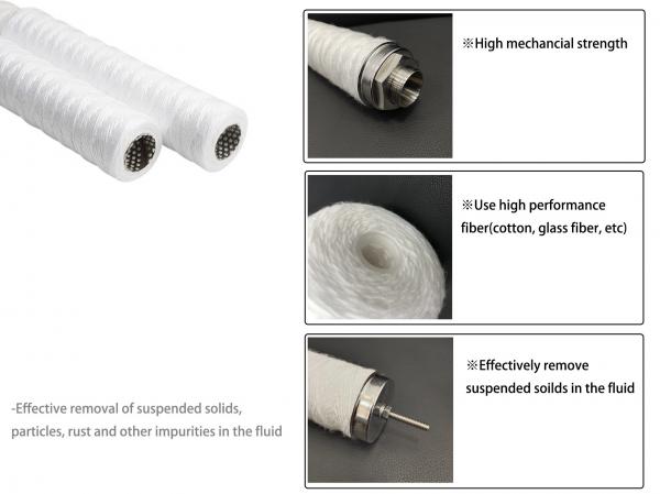 10 Micron PP String Wound Filter Cartridge For Power Plant Condensation Water Filteration