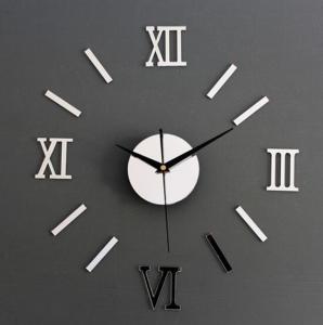 DIY 3D Roman Numbers Mirror Style Multi-Color Wall Clock Home Decor Mirror Wall Sticker