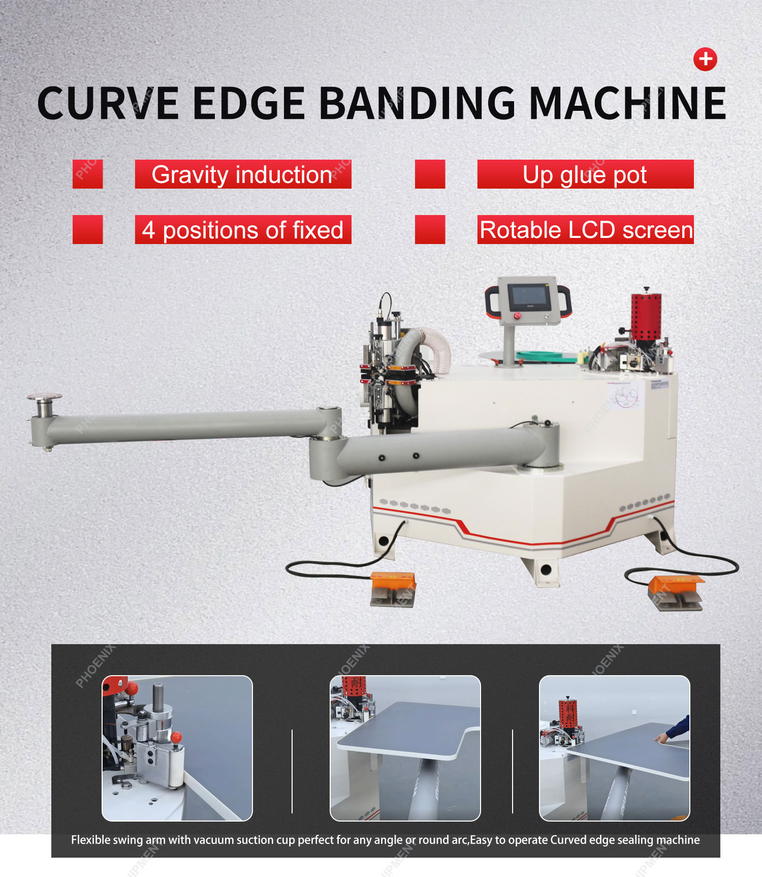 Flexible Folding Arm Edge Bander Machine for PUR/EVA Material Production Efficiency