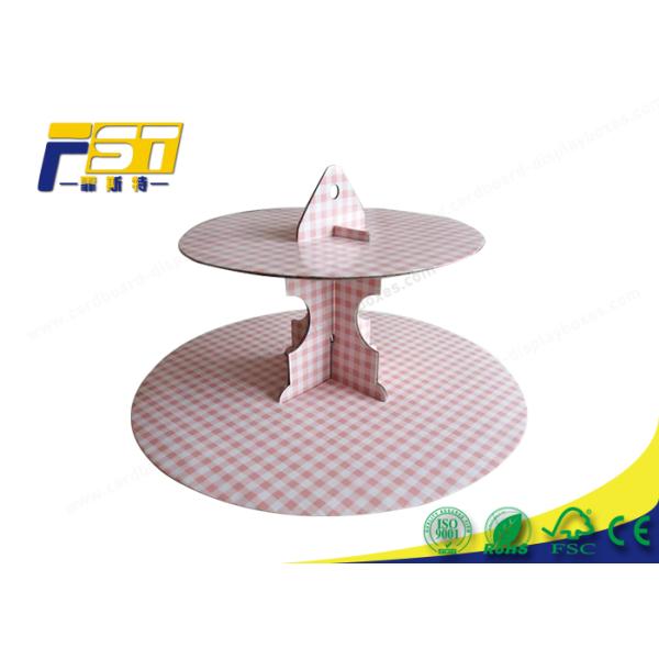 Durable Cardboard Three Tier Cake Stand , Cardboard Cupcake Display Stands
