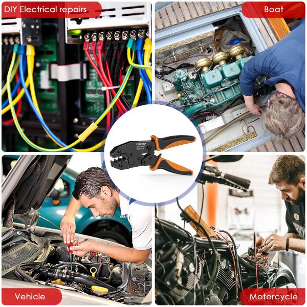 Practical Insulated Terminal Crimping Tool , Multicolor Insulated Connector Crimper