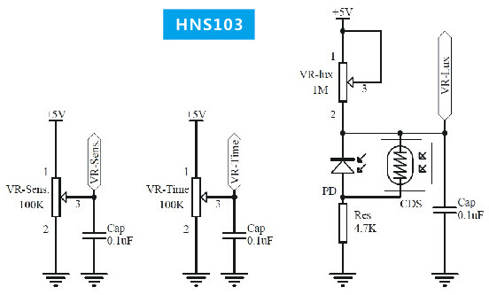 VR Adjustable 5V Microwave Sensor ON / OFF Control Dimming Control