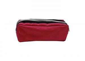 China 300D Polyester Red Pencil Bag With Zipper Eco Friendly Pencil Pouch wholesale