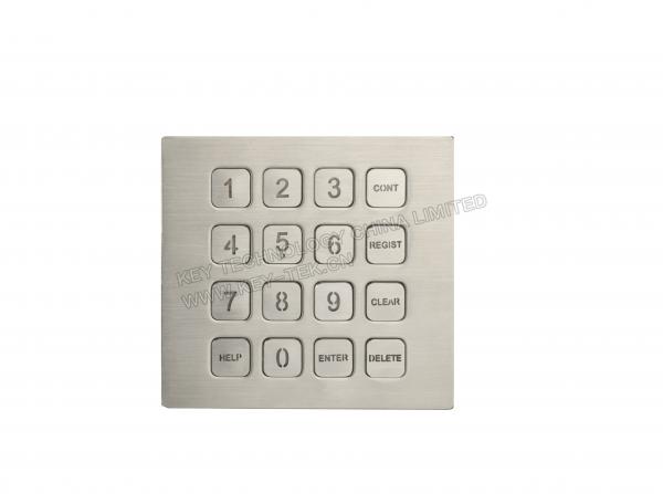 Quality IP67 Rated Backlight Industrial Metal Keypad With 0.45mm Short Stroke  for sale