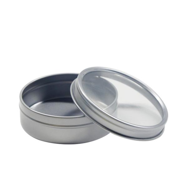 0.28mm 0.3mm Thick Shallow Tin Can Containers Round Window Slip Lid Tin