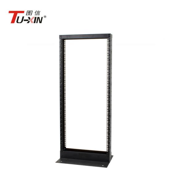 Quality 2 Post Network Open Frame Server Rack Cold Rolled Steel Power Coated Surface for sale