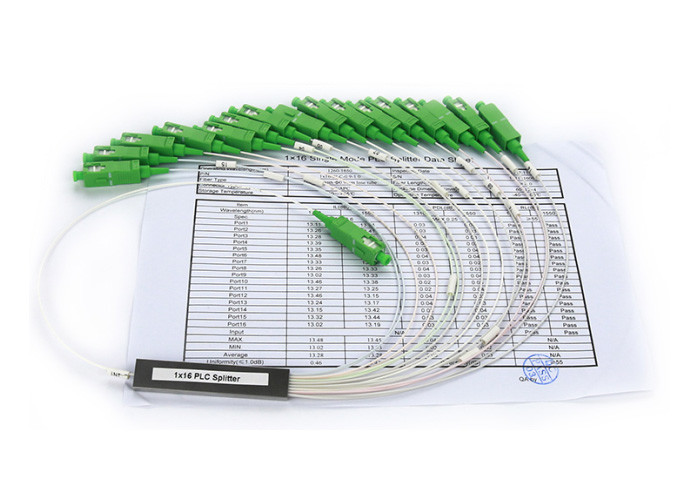 Mini Steel Tube PLC 1x16 Fiber Optic Cable Splitter, 1M splitter for fiber optic cable