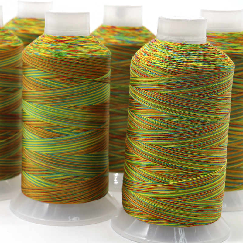100G NET Weight Polyester Sewing Thread in Rainbow Colors for Abrasion-Resistant Sewing