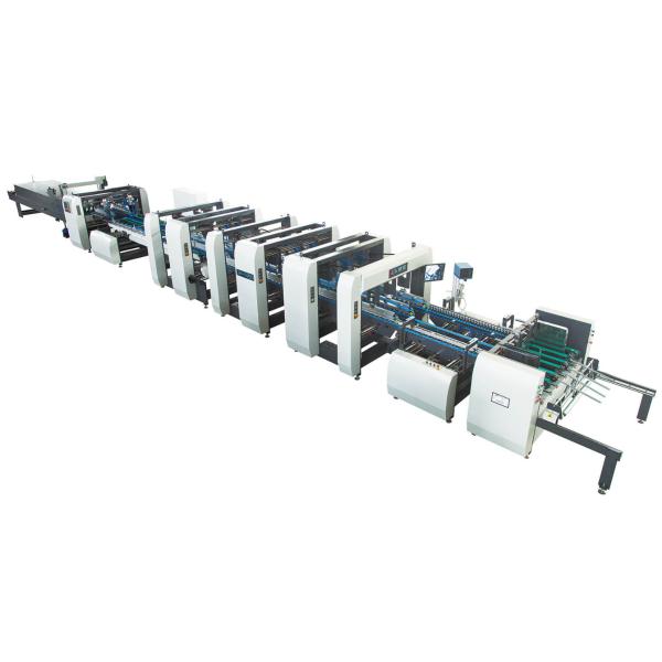 Medium Sized Box Folder Gluer Machine High Speed 420mm-2400mm Width