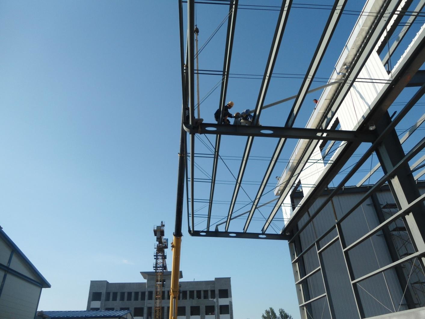 Prefabricated Steel Hangar with 200 Km/h Wind Load for Warehouse