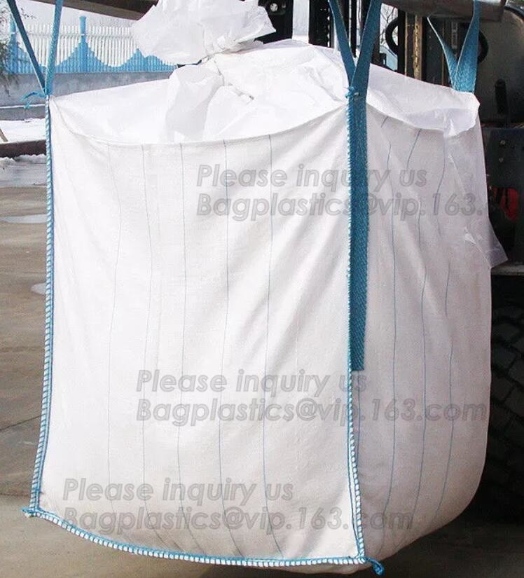 polypropylene woven plastic jumbo bag pp big bag for sand, building material, 500kg-1000kg PP Woven Jumbo Bag Big Bag wi