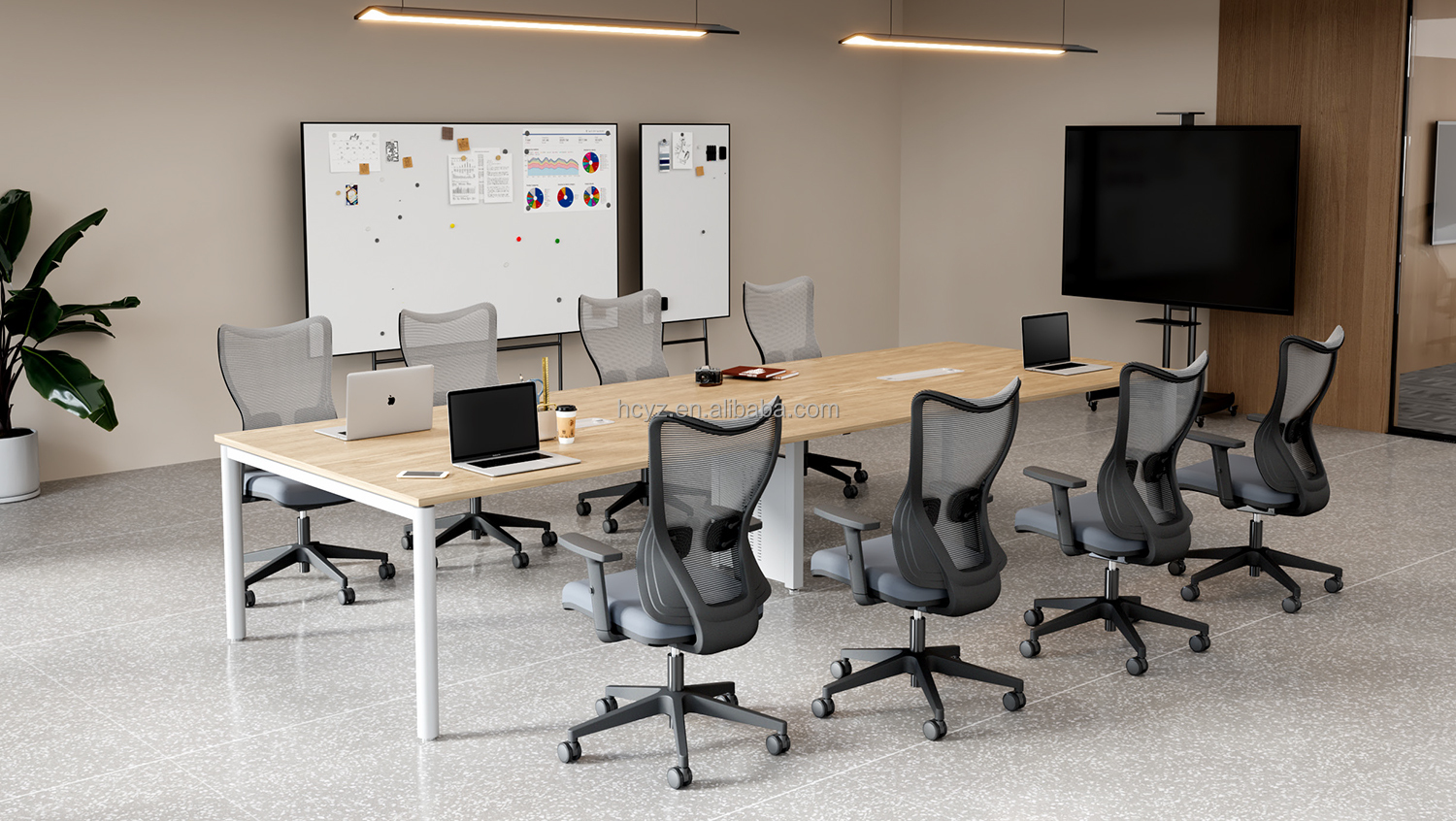 Adjustable Armrest Swivel Office Chair for Staff Conference Room Mid Back Mesh Design
