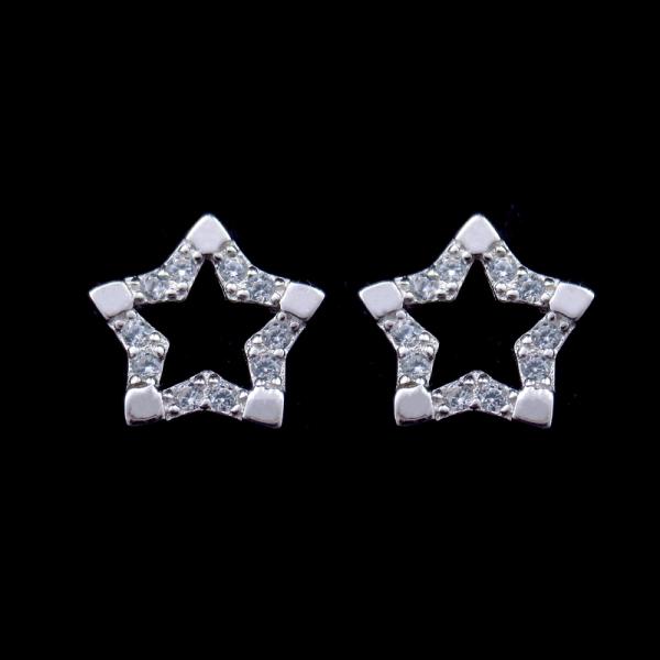 Fashionable 925 Sterling Silver Jewelry Santa Claus Stud Earrings For Anniversary