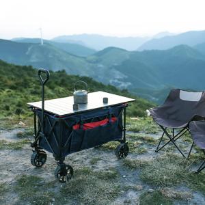 Outdoor Garden Heavy Duty Utility Portable Large Capacity Camping Collapsible Wagon Cart With All-Terrain Wheels