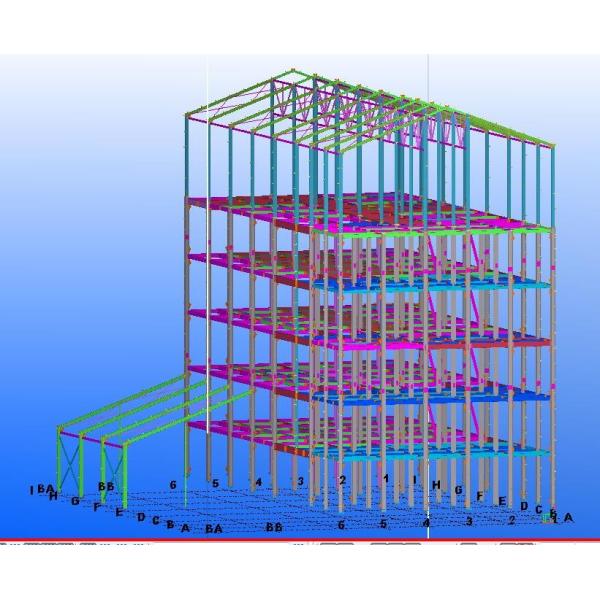 Multi Storey Prefabricated Structural Steel Framework Workshop Building Construction