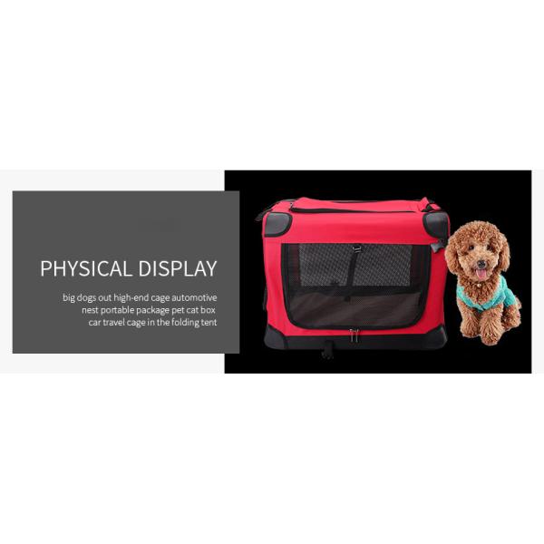 Convenient and Portable Oxford Fabric Folding Pet Crate Kennel Carrier Bag with Removable Bracket