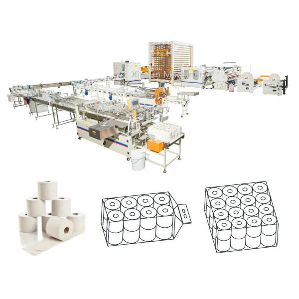Embossing Perforating 1850mm Toilet Tissue Paper Roll Making Machine