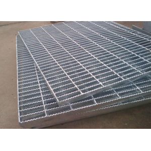 China 1100*6000mm Serrated Steel Grating , Floor Forge Walkway Steel Grating wholesale