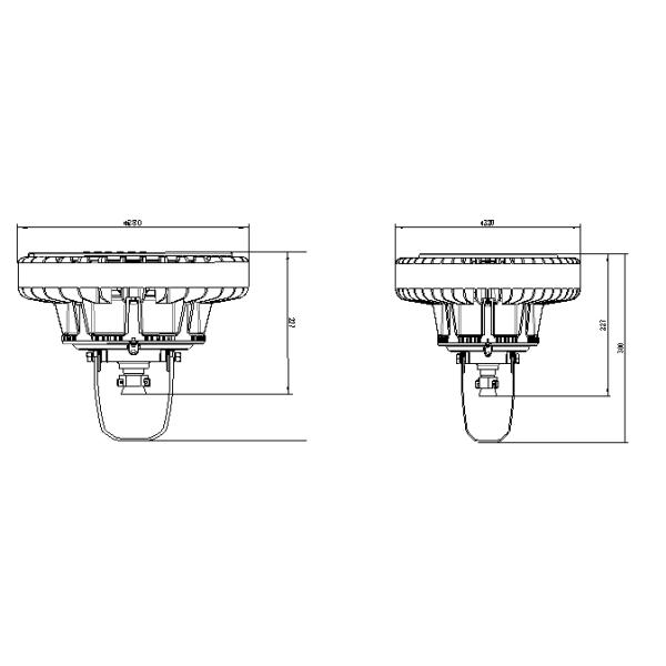 Deep Cover Type 220V IP66 LED Explosion Proof Lamp
