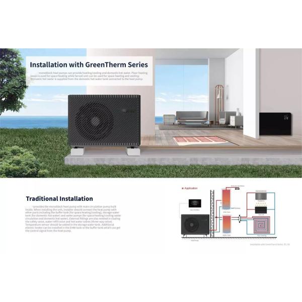 R290 Photovoltaic Heat Pump Cooling Air To Water Heat Pump Eco Friendly