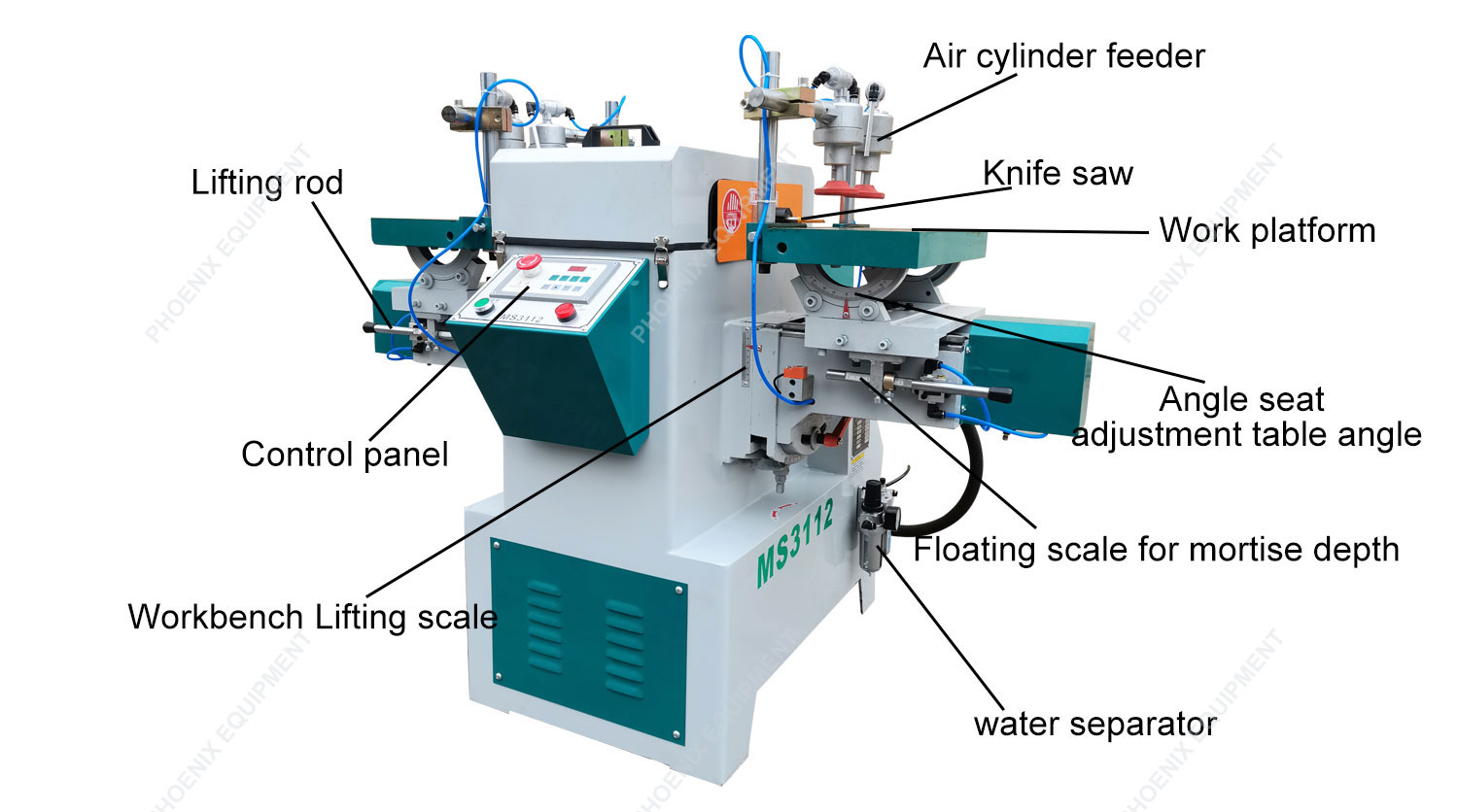 MS3112 Woodworking CNC Automatic Double End Sofa Table and Chair Leg Tenoning Machine