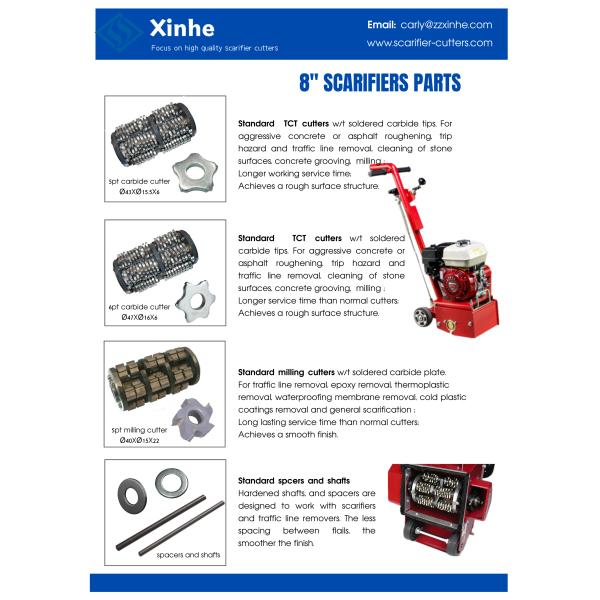 5 Star Tungsten Carbide Cutters Flail Cutters On Scarifying Machines For Leveling Concrete