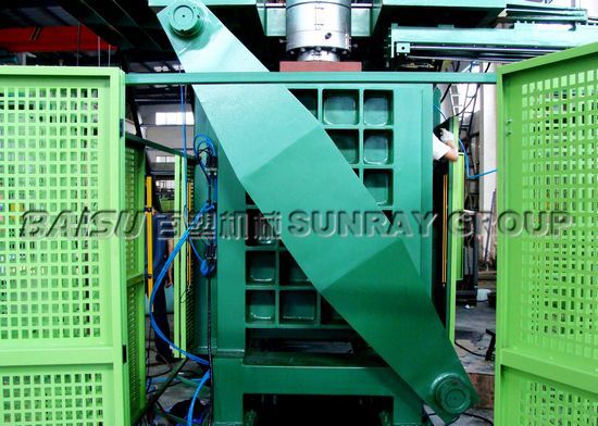 Blue HDPE Drum Making Machine , Custom Voltage Blow Mould Machine SRB100