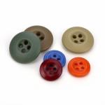 Factory wholesale resin pattern buttons four eyes mixed flower buttons coat
