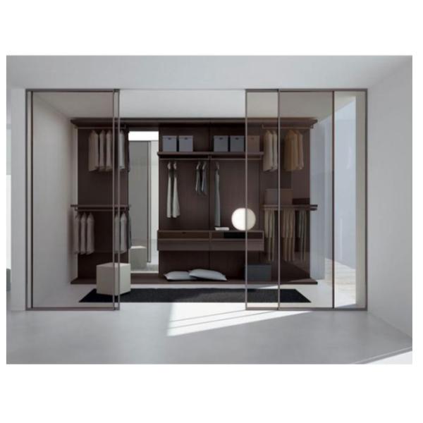 Villa Push Pull Curtain Wall Window Transparent Aluminium Window With Sliding Frame