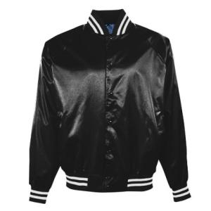 China 100% Polyester Mens Varsity Bomber Jacket , Custom Satin Baseball Jackets on sale