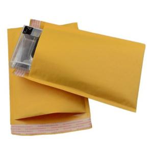 China Lightweight Yellow Kraft Bubble Mailers , Kraft Bubble Envelopes Shock Resistance wholesale