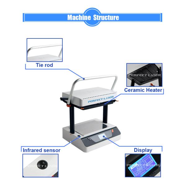 Automatic Desktop 3D HIPS ABS PETG PVC PMMA PC PE PP Kydex EVA Foam Plastic Vacuum Mold Forming Former Thermoforming Machine