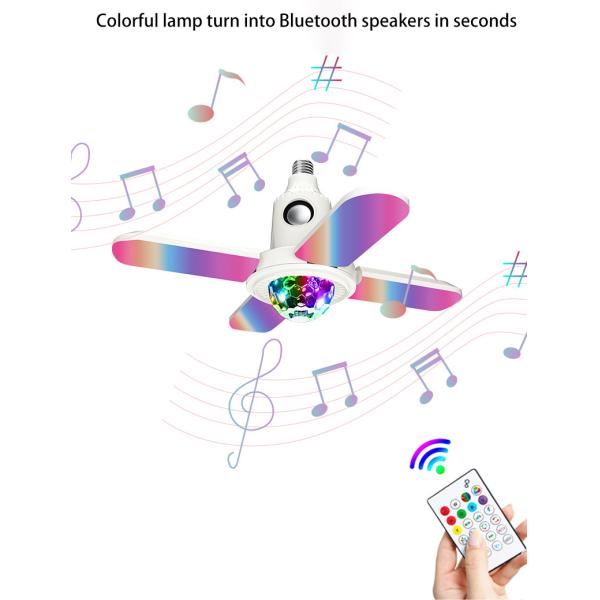 Music Playing LED E27 Bluetooth Light Bulb Speaker With RGB Controller