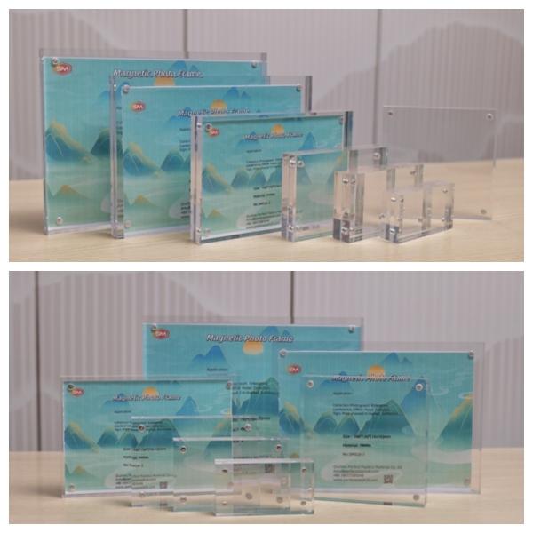 Quality Double Sided Clear Picture 4X6 5X7 Magnetic Acrylic Photo Frame for sale