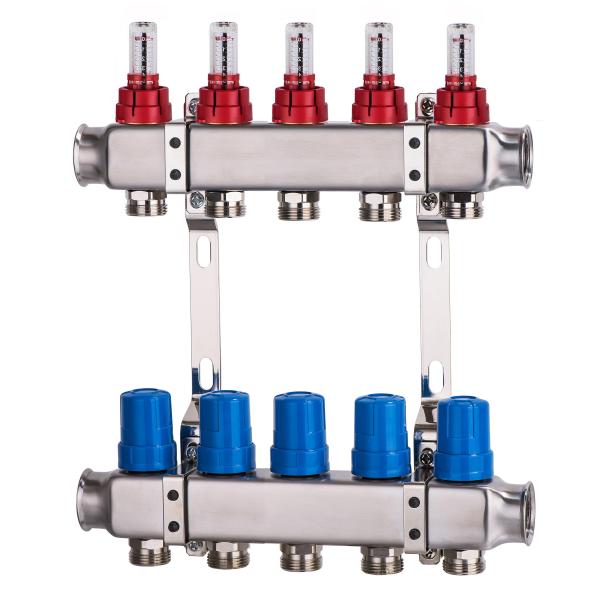 1" G 304 Stainless Steel underfloor heating manifolds