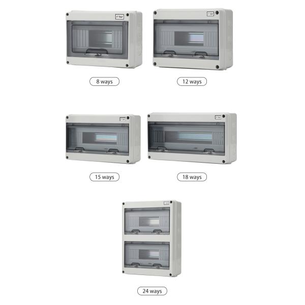 IP65 Waterproof PC Plastic Electrical Junction Box MCB Switch Panel Mounted Distribution Box