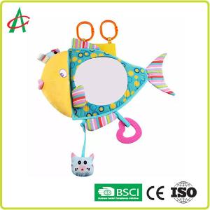 China BSCI Plush Books For Babies 23.5x35cm Fish Shape With Mirror wholesale