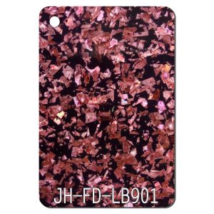 Irregular Black Bottom Large Glitter Acrylic Sheet 3-15mm 4 × 8 Single Side