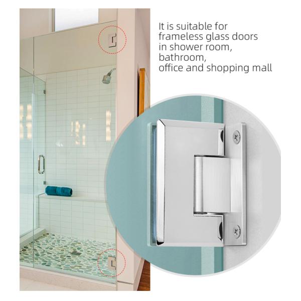 90 Degree Glass Hinge Modern Design for Stainless Steel Shower Door Glass Door Handle